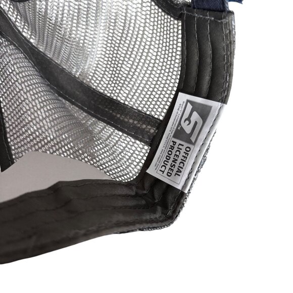 Snap On Denim Mesh Trucker Cap Red Logo Patch Adjustable Back Hat NEW - Picture 8 of 8